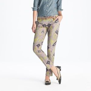 J Crew Cafe Capris in Sovereign Paisley