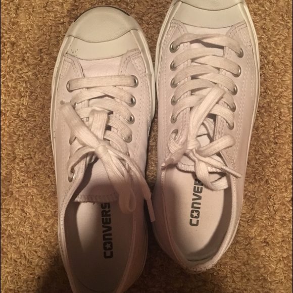 Jack Purcell white leather converse