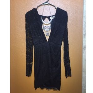 Little black lace dress from nasty gal.