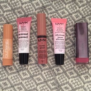 Covergirl & NYX lippie lip butter balm and gloss