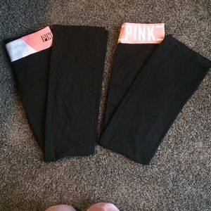 2 pairs of boot cut yoga pants