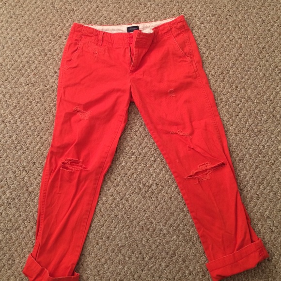 Orange Capris-American eagle