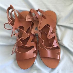 TOPSHOP lace up gladiator Sandals