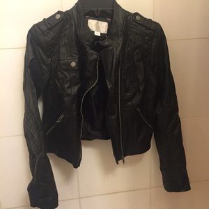 Black Target Moto Jacket