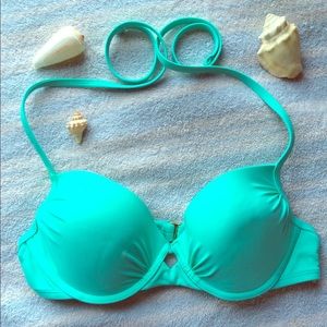 Teal Push up Swim top