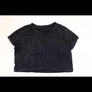 Urban Outfitters Black Marble Crop Top