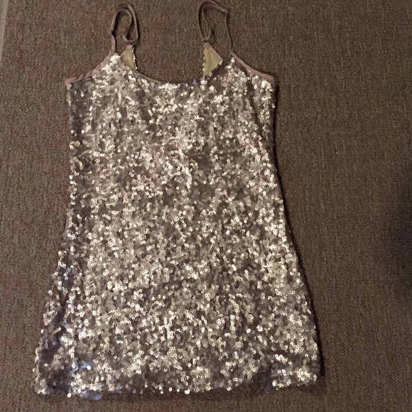 Lined Sequin Tank Top
