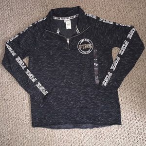 VS Pink Dark Gray Half Zip