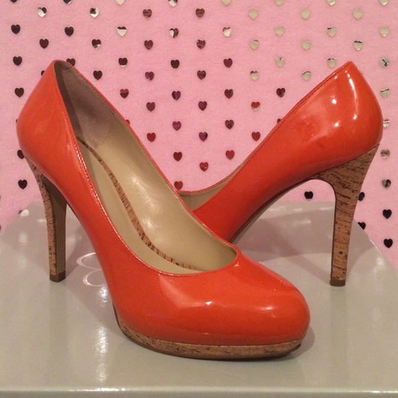 Cork heel pump heels