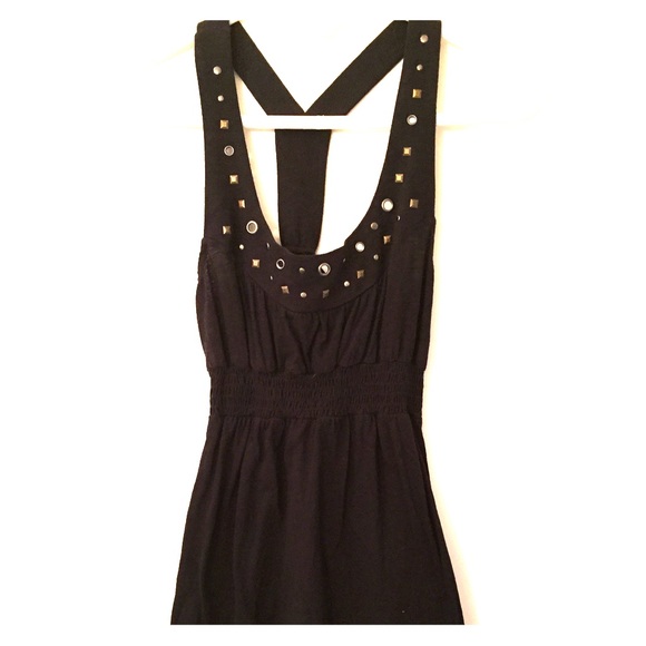 Short black dress with studs! Size small/XS