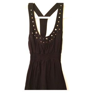 Short black dress with studs! Size small/XS