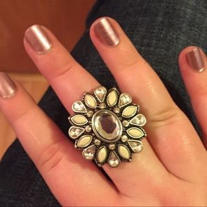 Lia Sophia Flower Statement Ring