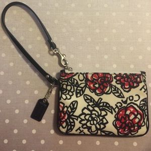 Coach Poppy Graffiti Wristlet