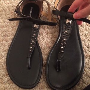 Black gladiator sandals