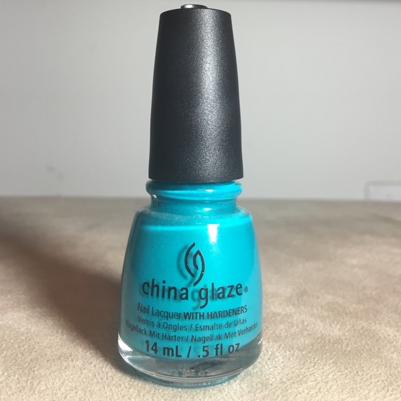 China glaze nail polish in "turned up turquoise"
