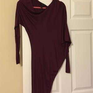 Bcbg fitted plum dress