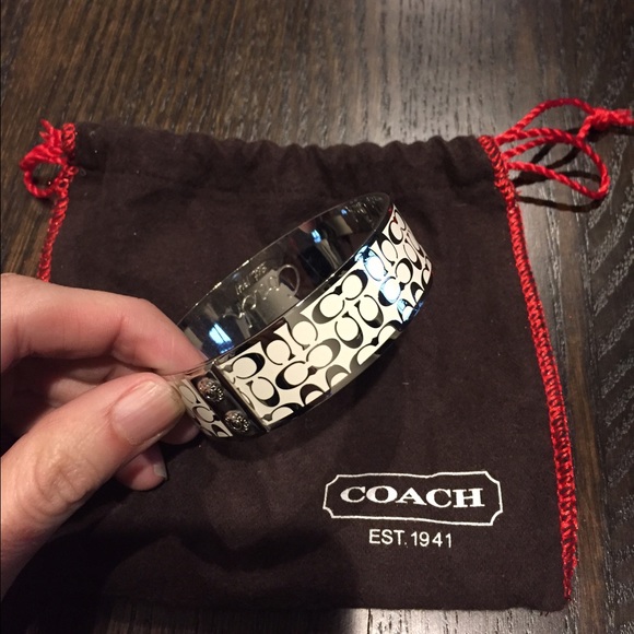 Coach Jewelry - Coach white logo bangle