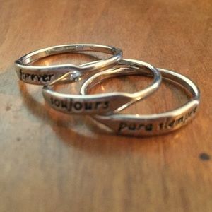 Lia Sophia "Forever" Stacking Ring Set