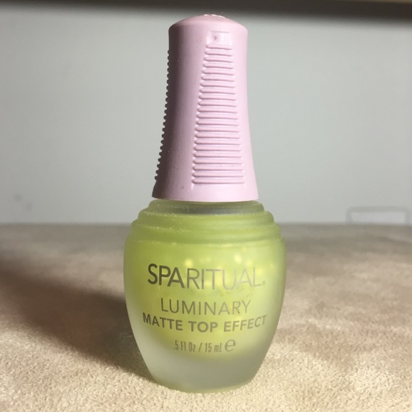 Sparitual matte nail topcoat effects