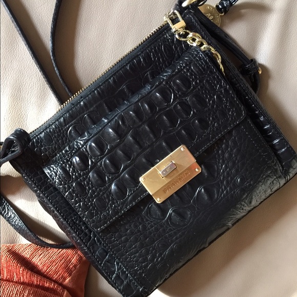 Brahmin Melbourne Collection Mimosa Croc Cross Bag