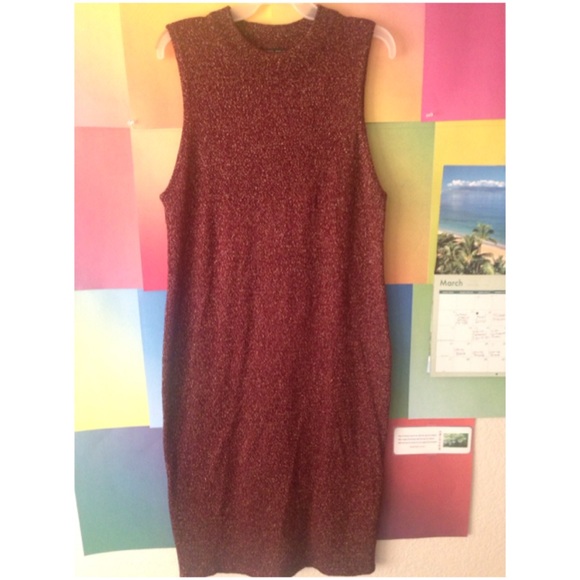 Plus Size Metallic Ribbed Knit Dress - Picture 2 of 4