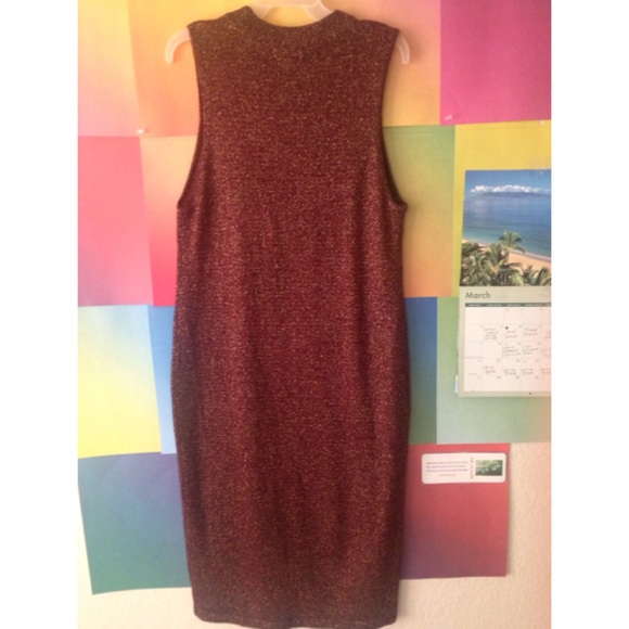 Plus Size Metallic Ribbed Knit Dress - Picture 3 of 4