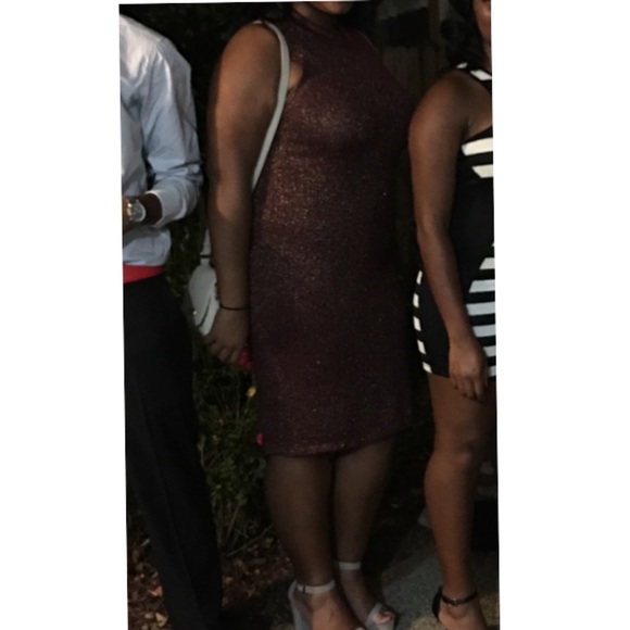 Plus Size Metallic Ribbed Knit Dress - Picture 4 of 4