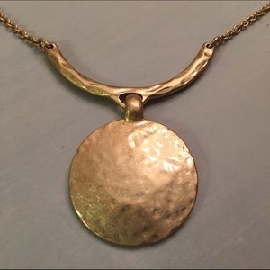 Lia Sophia gold disc necklace