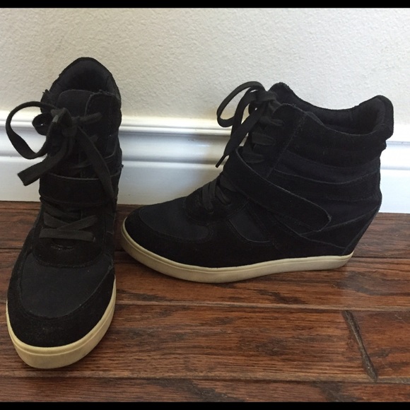 Steve Madden Black Sneaker Wedges