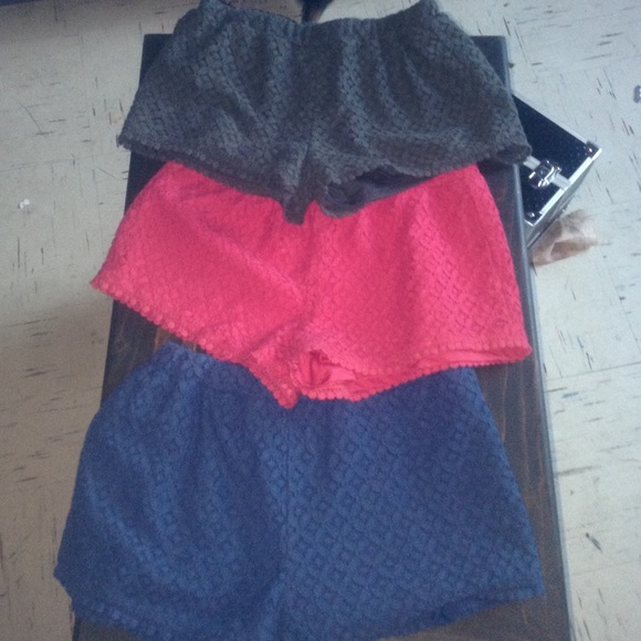 3 pairs of shorts