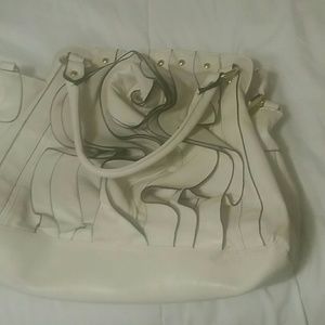 White rose purse