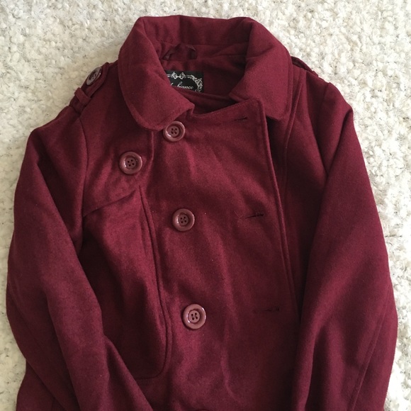 Red fitted coat