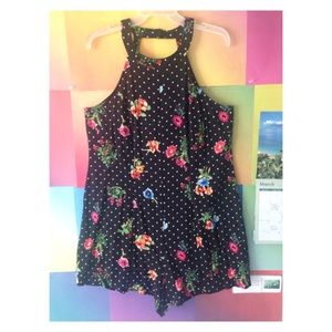 Plus Size Polka Dot/ Floral Romper