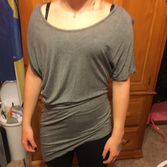 Grey asymmetrical t shirt