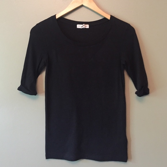 Forever 21 black tee with cuffed sleeves