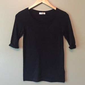 Forever 21 black tee with cuffed sleeves