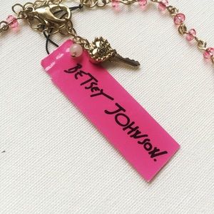 Betsey Johnson Pink Charm Necklace