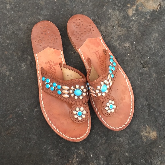 Jack Rogers Shoes - Jack Rogers size 6 turquoise sandals shoes