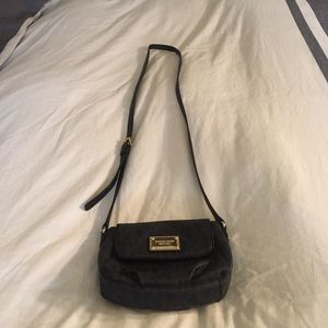 Mk cross body bag. Black w gold hardware.