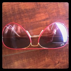 Red Rayban sunglasses