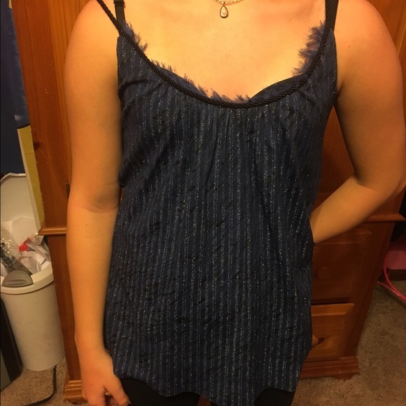 Blue rope strapped top.  Express