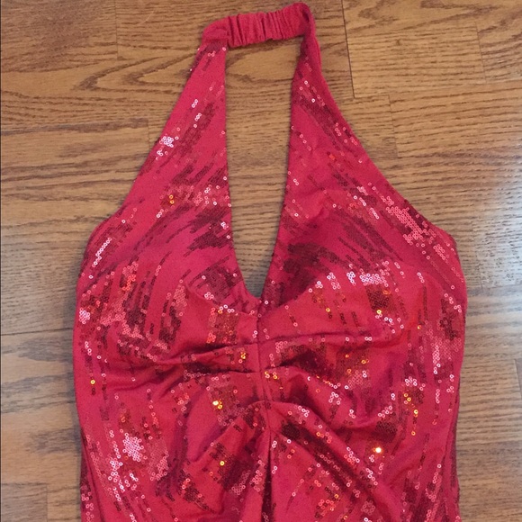 Red Sequined dress - Picture 2 of 3