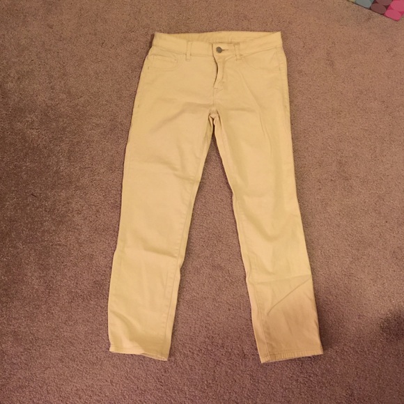 Uniqlo Pants & Jumpsuits Uniqlo Yellow Capri Pants Poshmark