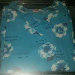 Korean themed scrub top