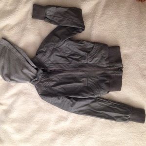 Faux leather grey jacket