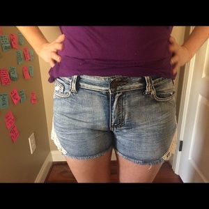 Lace cutoff shorts!!