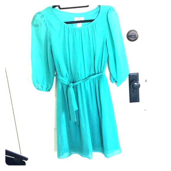 Light blue half sleeve dress