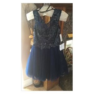 Short Blue Sherri Hill Dress