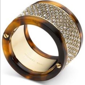 Michael Kors tortoise diamond ring. Size 7.