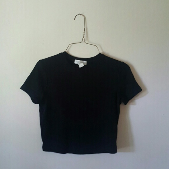 Forever 21 Basic Black Crop Top